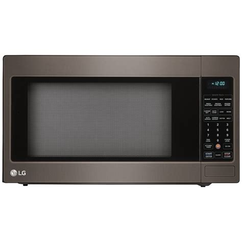 black stainless steel microwave countertop